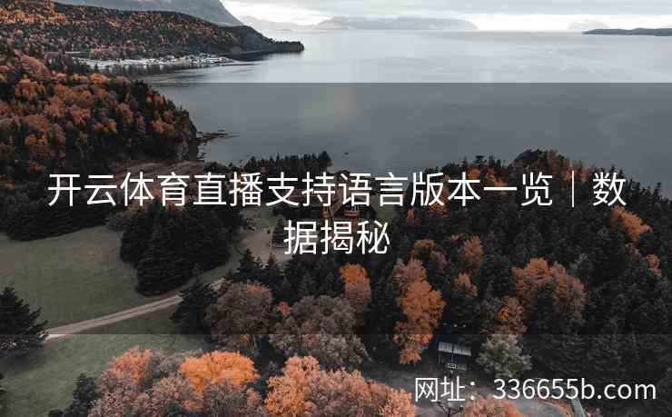开云体育直播支持语言版本一览｜数据揭秘